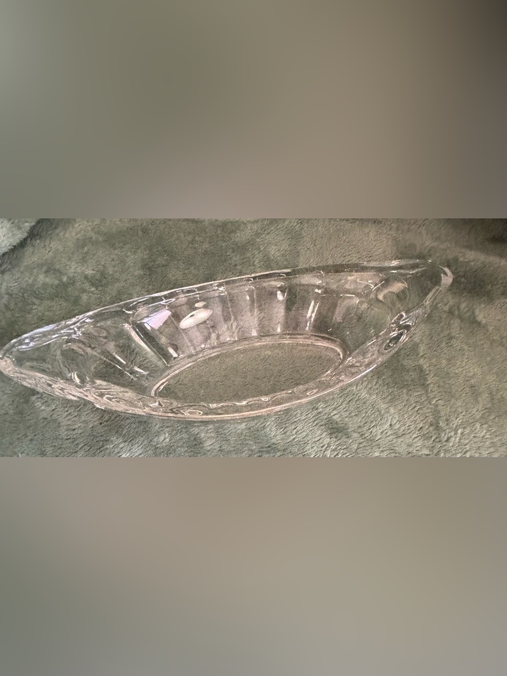 Clear Glass Banana Split Decorative Tray - Classic Clear (G014)